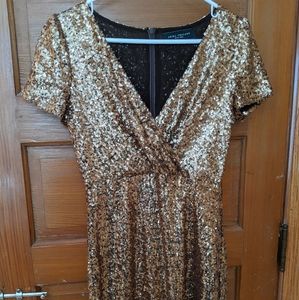 Akira gold sequin dress